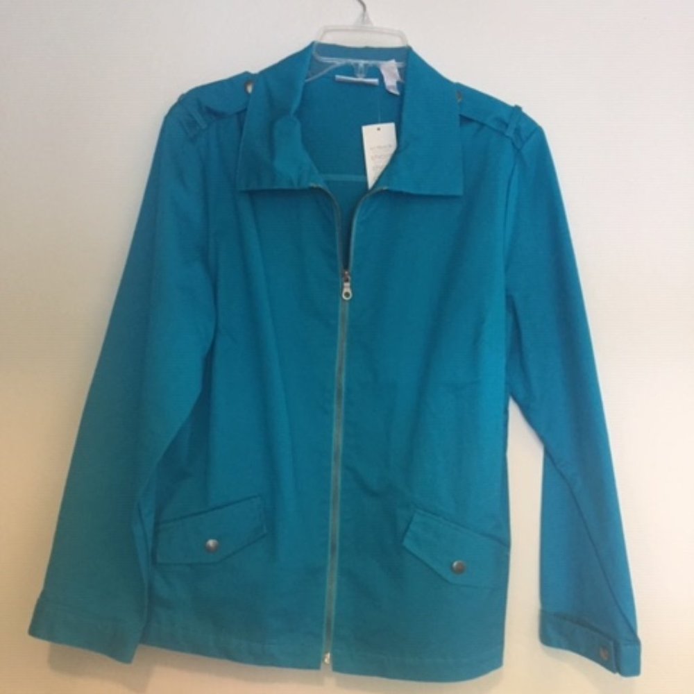 Chico Teal Blazer Jacket Military Style